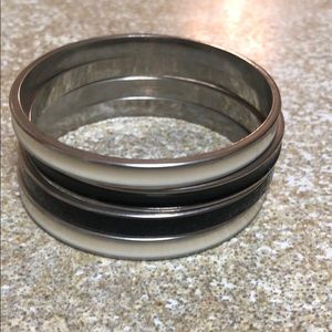 Black/White Bangle Bracelets